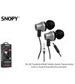Snopy SN-J02 Siyah Gümüş Kulak İçi Kulaklık Mikrofonlu Kulaklık