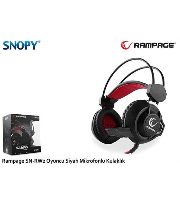 Snopy Rampage SN-RW2 Oyuncu Siyah Mikrofonlu Kulak