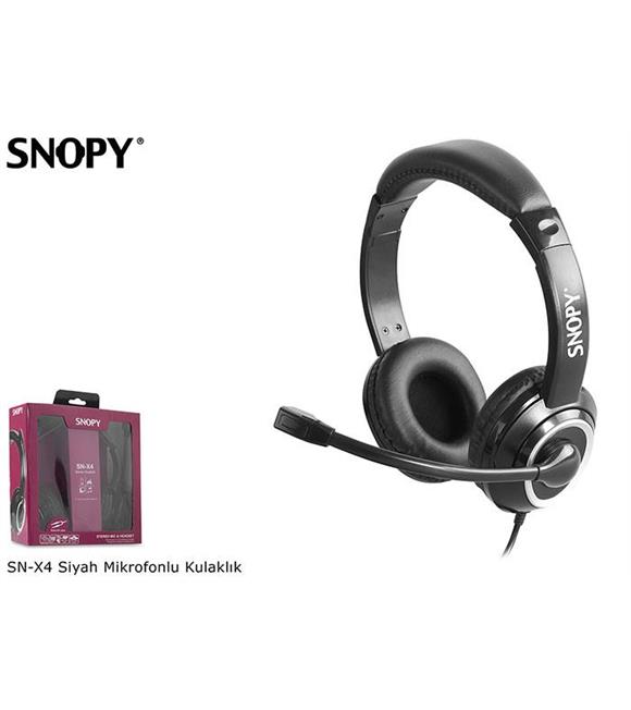 Snopy SN-X4 Siyah Mikrofonlu Kulaklık