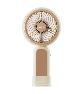 Asonic AFN21 Krem 250mAh Dahili Pil Elde Taşınabilir Masaüstü Usb Fan Şarjlı Type-c Şarj