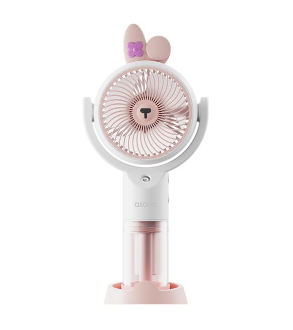 Asonic AFN26 Beyaz 500mAh 2 Kademe (Püskürtme Fonksiyon) Nemlendirici Sprey USB Fan Şarjlı