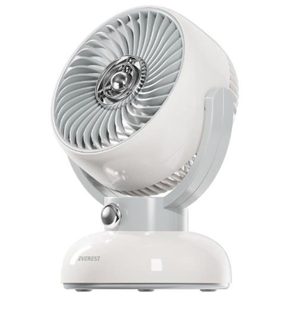 Everest EFN12 Krem 1200mAh 3 Hız Kademe Led Işıklı Retro Masaüstü Usb Fan