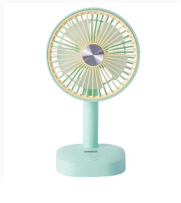 Everest EFN-510 Yeşil- Sarı 1200mAh 5 İnç 3 Hız Kademeli Dönebilen Masaüstü Usb Fan