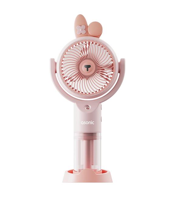 Asonic AFN26 Pembe 500mAh 2 Kademe Nemlendirici Sprey USB Fan