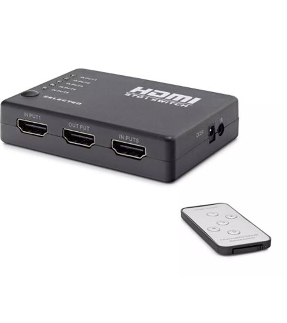 Hadron Hdx1272  5 Port Hdmi Switch 5Giriş 1Çıkış Kumandalı