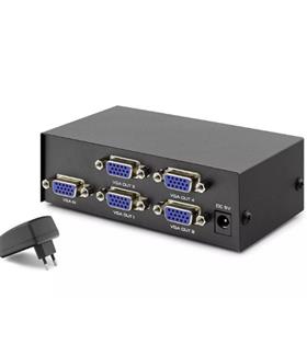 Hadron Hdx1278 4 Port Vga Splitter 200Mhz 1-In 4-Out Siyah