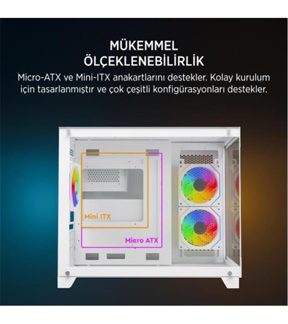 James Donkey Stark S700 650W Beyaz Gaming Kasa