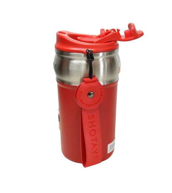 Shotay ST-8912 420ml Kırmızı Çelik Termos