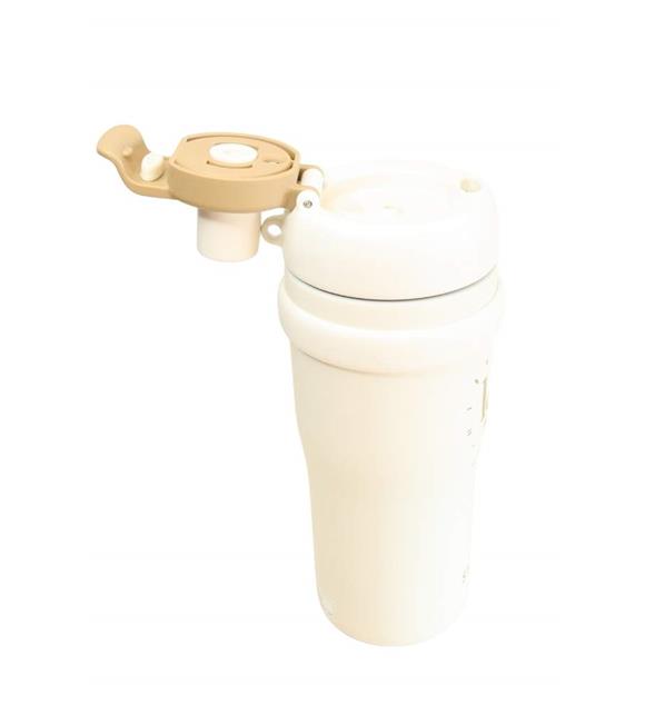 Shotay ST-8918 Çift Kullanım Pipetli/Rahat İçim Beyaz 720ml Çelik Termos