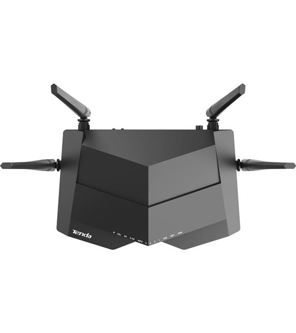 Tenda V12 867 Mbps 4 Port ADSL2+-VDSL Kablosuz Fiber Modem 4 Anten