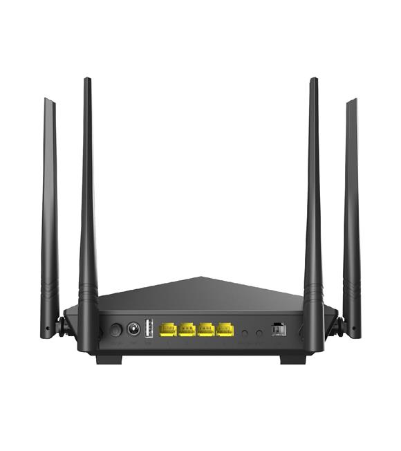 Tenda V12 867 Mbps 4 Port ADSL2+-VDSL Kablosuz Fiber Modem 4 Anten