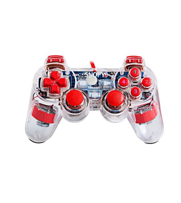 Snopy SG-502J Usb Double Shock Şeffaf Joypad ps3 usb-pc-ps3