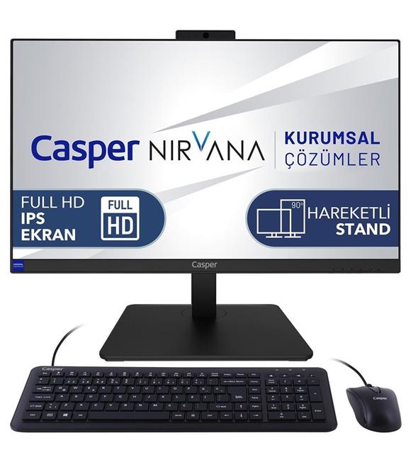 Casper Nirvana One A70.1235-DE00X-V i5 1235U 32GB 500GB M2 SSD Dos 23.8" FHD Pivot Wifi AIO