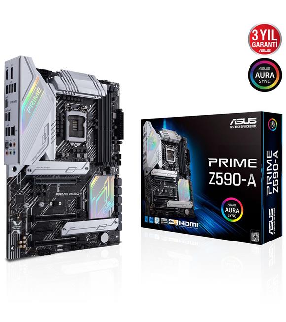 Asus Prime Z590-A 5333Mhz(Oc) Ddr4 Soket1200 M.2 Hdmi Dp Atx Anakart