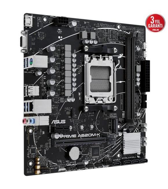 Asus Prime A620M-K 6400MHz (OC) DDR5 Soket AM5 M.2 HDMI VGA mATX Anakart
