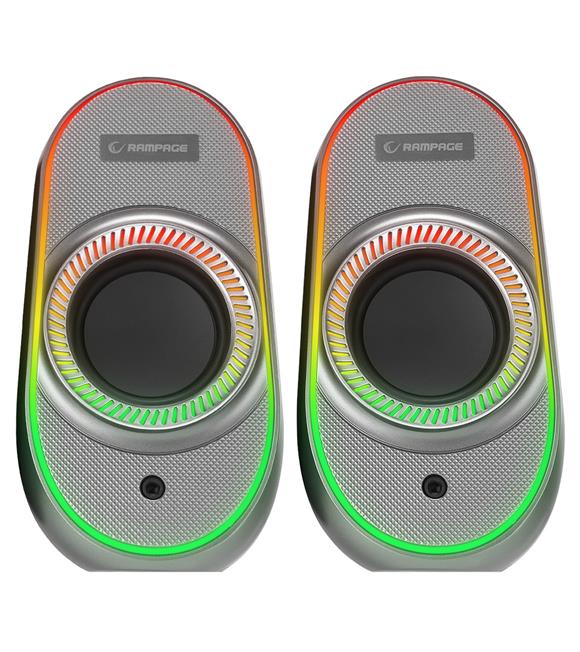 Rampage RMS-X3 2.0 6W Bluetooth Özellikli Siyah Multimedia RGB Işıklı Gaming USB Speaker