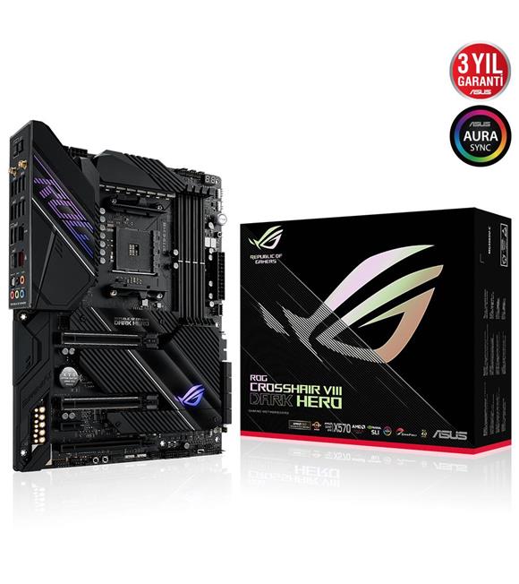 Asus ROG Crosshair VIII Dark Hero AMD X570 Soket AM4 DDR4 5100(OC)MHz ATX Anakart