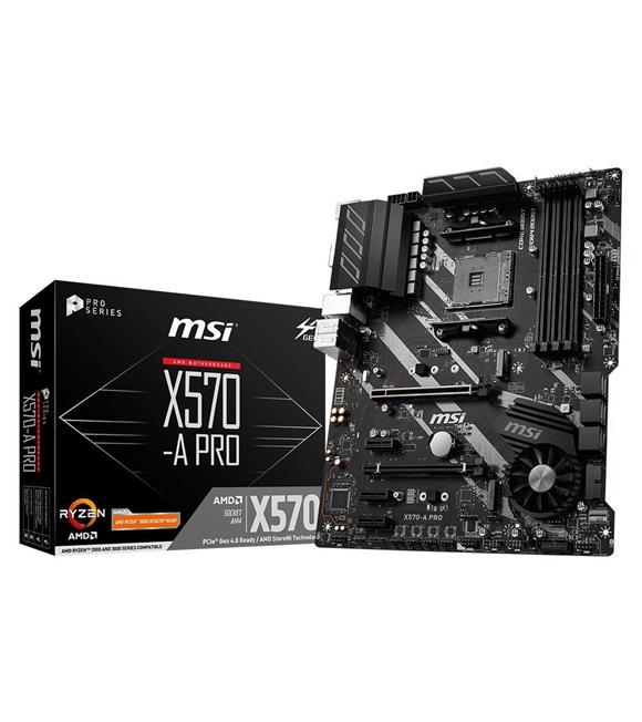 MSI X570-A PRO AM4 AMD Ryzen™ DDR4 4400MHz (O.C.) M.2 USB 3.2 Anakart