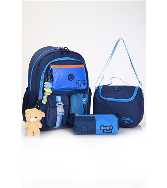 Muggle 3lü Çanta Seti Deep Blue 2025 (mu-5947,mu 5948,mu 5949)