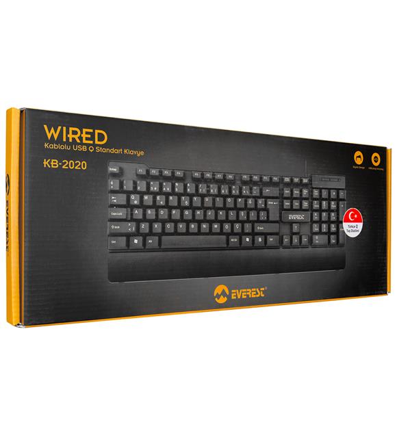 Everest KB-2020 Siyah USB Q Standart Klavye