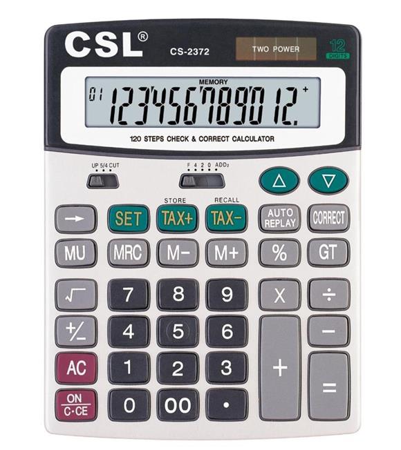 CSL CS-2372 12 Hane Masa Tipi İşlem Kontrollü Hesap Makinesi