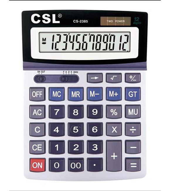 CSL CS-2385 12 Hane Masa Tipi Oynar Başlıklı Hesap Makinesi