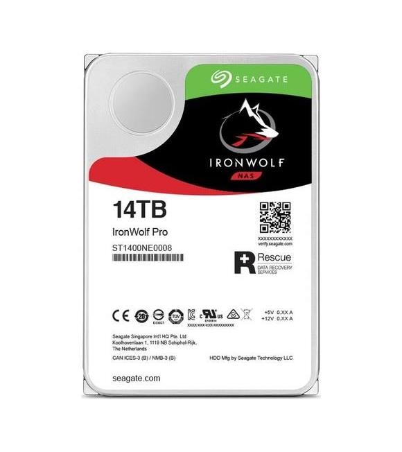 Seagate 14TB IronWolf Pro ST14000NE0008 7200RPM 256MB Cache SATA 6.0GB-s 3.5" Internal Harddisk