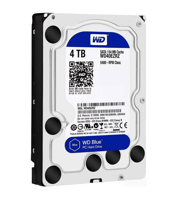 Wd 4Tb Blue 3,5" 64Mb 5400Rpm Wd40Ezrz Harddisk