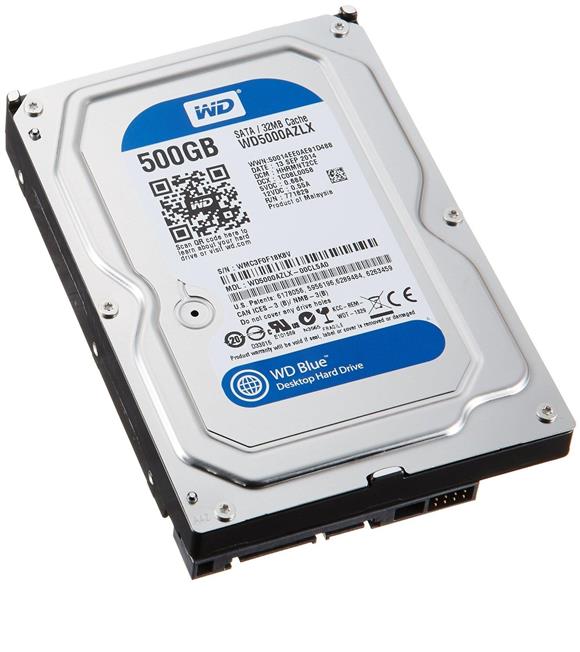 Wd 500Gb Blue 3,5" 32Mb 7200Rpm Wd5000Azlx Harddisk