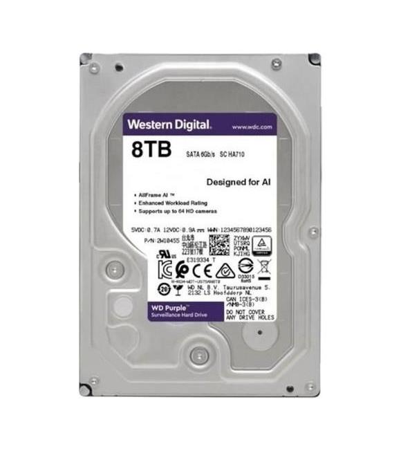 Wd 8Tb Purple WD84PURZ 5640RPM 128MB 7x24 Güvenlik Harddisk