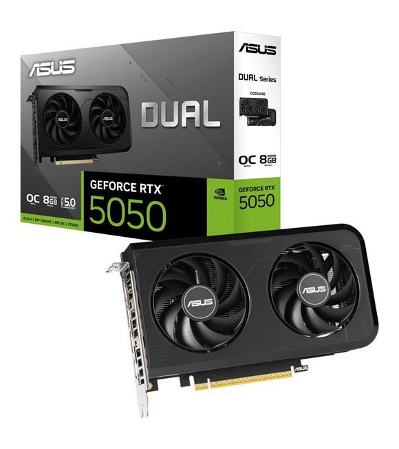 Asus Dual GeForce RTX5050 OC Edition DUAL-RTX5050-O8G-NVIDIA 8GB GDDR6 DLSS 4 128 Bit Ekran Kartı