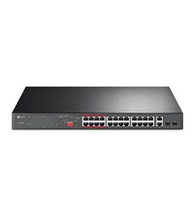 Tp-Link TL-SL1226P 24 Port 10-100 Mbps Poe+ 2 Port 10-100-1000 Mbps Switch 2 Port SFP Çelik Kasa