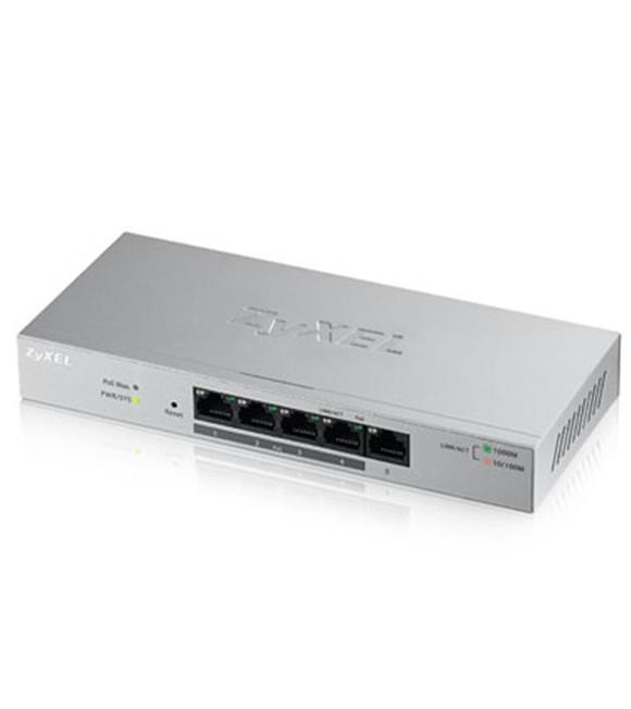 Zyxel GS1200-5HP 5 Port 4 Port Poe+ 10-100-1000 Yönetilebilir Switch