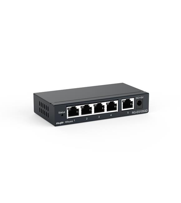 Ruijie-Reyee RG-ES105GD 5 Port 10-100-1000 Mbps Gbit Yönetilemez Switch Çelik Kasa_1