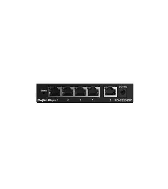 Ruijie-Reyee RG-ES205GC  4Port 10-100-1000 Mbps+1 Port 10-100-1000 Mbps Gb Yönetilebilir 54W