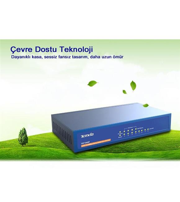 Tenda TEF1008P 8 Port 4 Port Poe+ 10-100 Switch_1