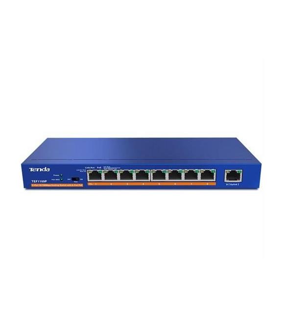 Tenda TEF1109P-8-63W 9 Port 8 Port Poe+ 10-100 Switch