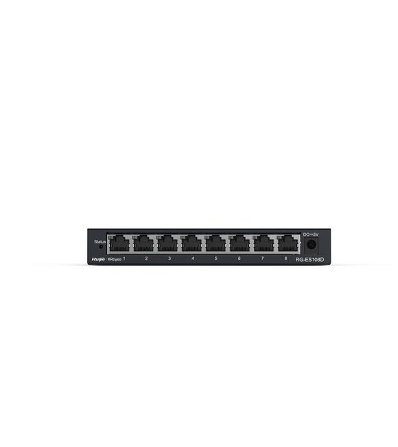 Ruijie-Reyee RG-ES108D 8 Port 10-100 Mbps Yönetilemez Switch Çelik Kasa