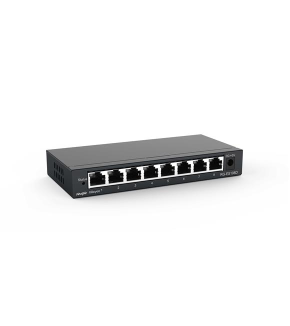 Ruijie-Reyee RG-ES108D 8 Port 10-100 Mbps Yönetilemez Switch Çelik Kasa_1