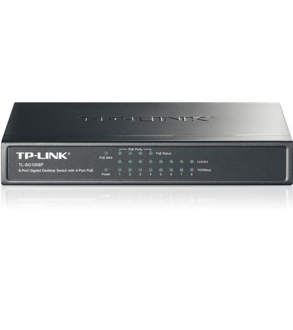 Tp-Link TL-SG1008P 8 Port 4 Port Poe+ 10-100-1000 Mbps Switch  Çelik Kasa