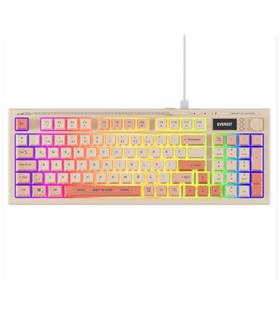 Everest KB-79 SILENT PRO Bej-Pembe-Turuncu SESSİZ RGB Q Membrane Oyuncu Klavyesi