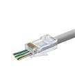 Hadron Hdx5030 100lü Cat6 Konnektör Ez Rj45 Paket Şeffaf Yeni Nesil Delikli