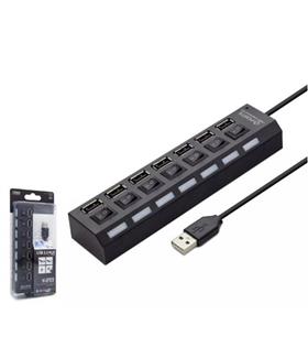 Hadron Hdx7001 Usb Hub 7-Usb Siyah Anahtarlı