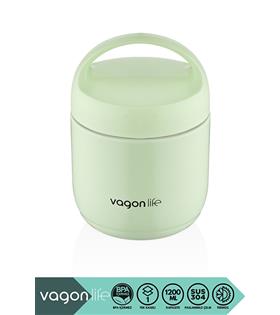 Vagonlife BL10104 1200ml Yeşil Çelik Saklama Kabı