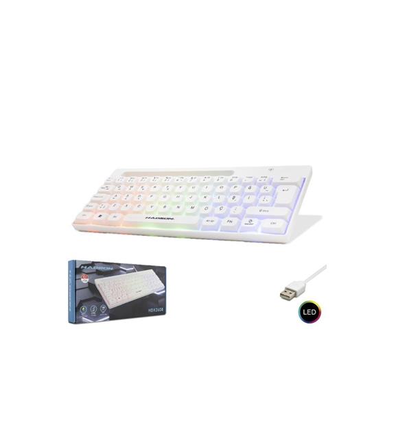 Hadron Hdx2608 Kablolu Oyuncu Mini Klavye Led Q Beyaz