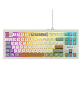 Everest KB-98 SILENT TKL Gri-Gri Mavi-Kahve Rainbow Q Membrane Klavye